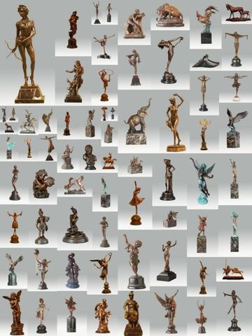 Les statues en bronze